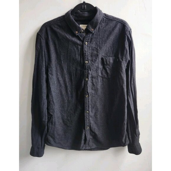 Life After Denim Grey Mens Long Sleeve Button Down Shirt Size L - Picture 1 of 6